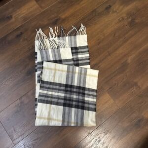 V Frass Cashmink Scarf Plaid Multicolor Fringed Acrylic‎ Women's Made In Germany